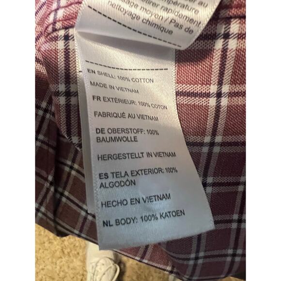 UNTUCKit Parson WF Slim Fit Mauve Plaid Shirt - Medium - Picture 7 of 7